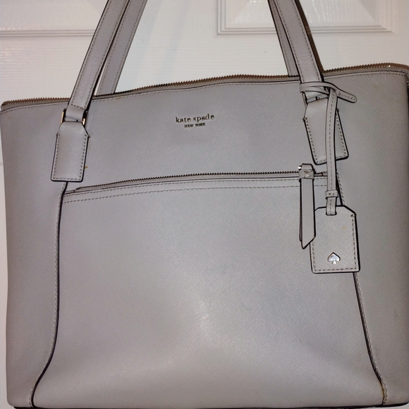kate spade Handbags - Kate Spade Gray Tote Bag 15" X 11" X 6" **READ DESCRIPTION**